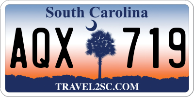SC license plate AQX719