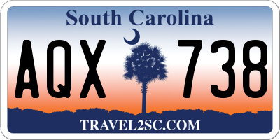 SC license plate AQX738