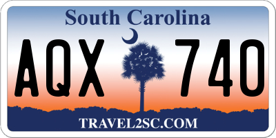 SC license plate AQX740