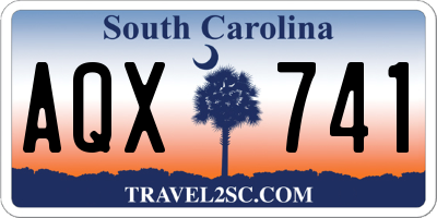 SC license plate AQX741