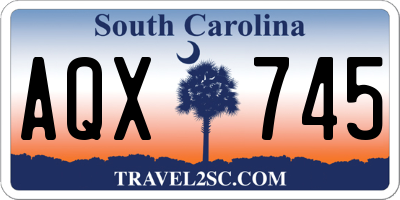 SC license plate AQX745