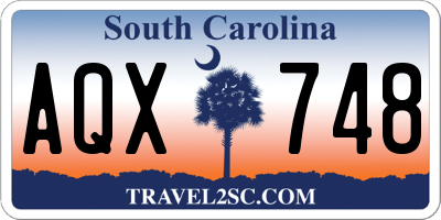 SC license plate AQX748