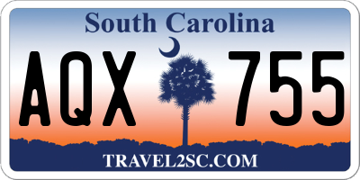 SC license plate AQX755