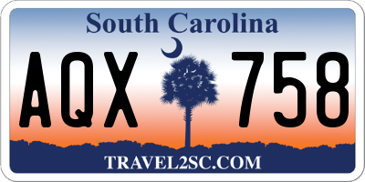 SC license plate AQX758