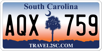 SC license plate AQX759