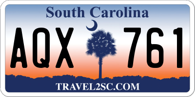 SC license plate AQX761