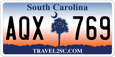 SC license plate AQX769