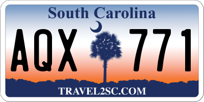 SC license plate AQX771