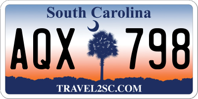 SC license plate AQX798