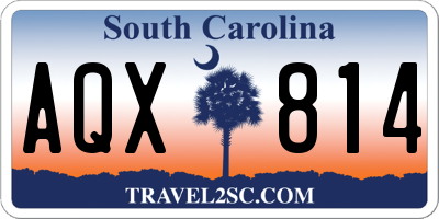SC license plate AQX814