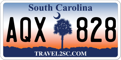 SC license plate AQX828
