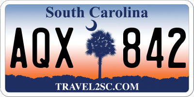 SC license plate AQX842