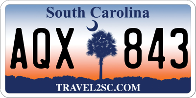 SC license plate AQX843