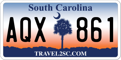 SC license plate AQX861