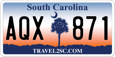 SC license plate AQX871