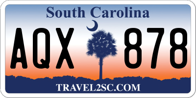 SC license plate AQX878