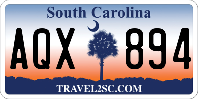 SC license plate AQX894
