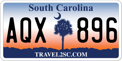 SC license plate AQX896