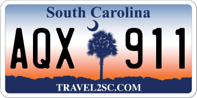 SC license plate AQX911