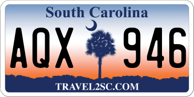 SC license plate AQX946