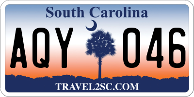 SC license plate AQY046