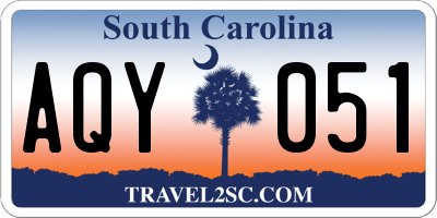 SC license plate AQY051