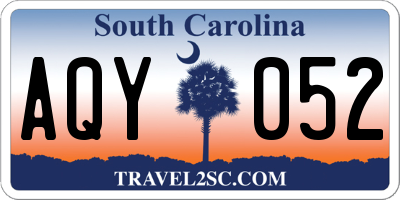 SC license plate AQY052
