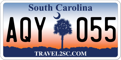 SC license plate AQY055