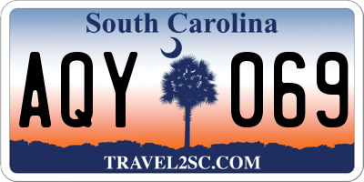 SC license plate AQY069