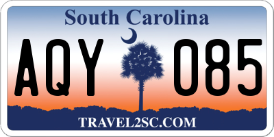 SC license plate AQY085
