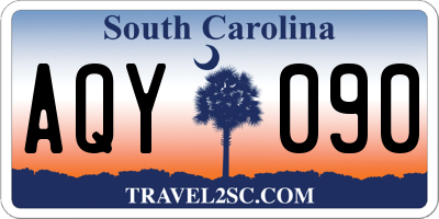 SC license plate AQY090
