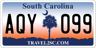 SC license plate AQY099