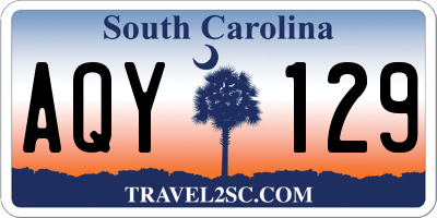 SC license plate AQY129