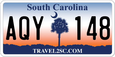 SC license plate AQY148
