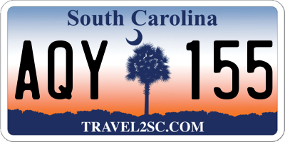 SC license plate AQY155