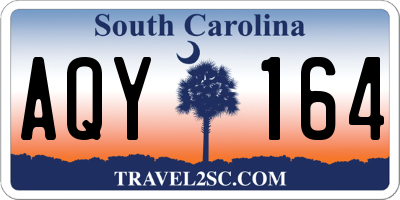 SC license plate AQY164