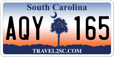 SC license plate AQY165