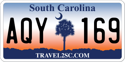 SC license plate AQY169