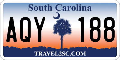 SC license plate AQY188