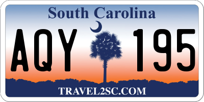 SC license plate AQY195