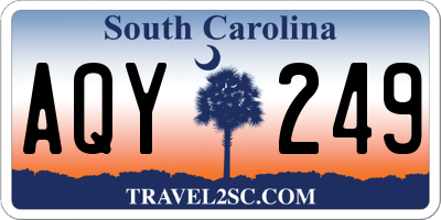 SC license plate AQY249