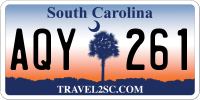 SC license plate AQY261