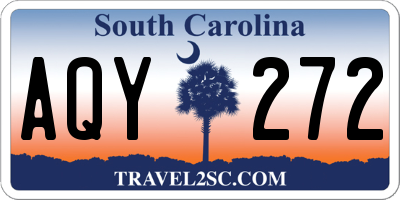 SC license plate AQY272