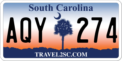 SC license plate AQY274