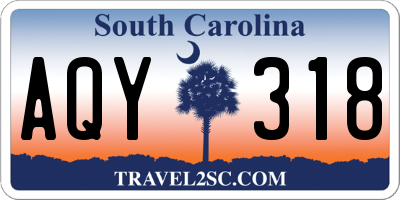 SC license plate AQY318