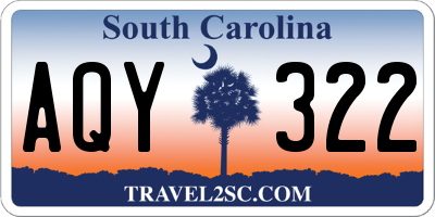 SC license plate AQY322