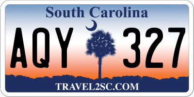 SC license plate AQY327