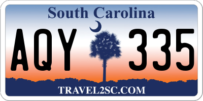 SC license plate AQY335