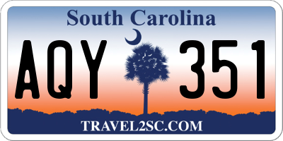 SC license plate AQY351