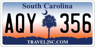 SC license plate AQY356